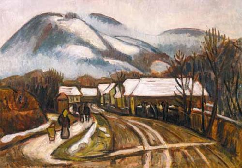 Bela Ivanyi-Grunwald Landscape of Nagybanya with the Cross Hill Germany oil painting art
